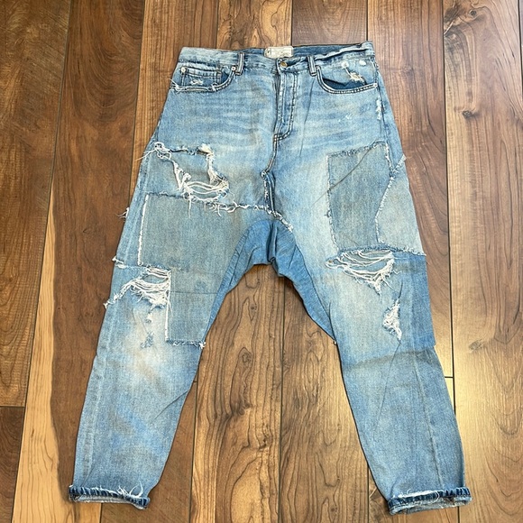 Free People Blazing Summer Harem Jeans Size 26 - Picture 6 of 13